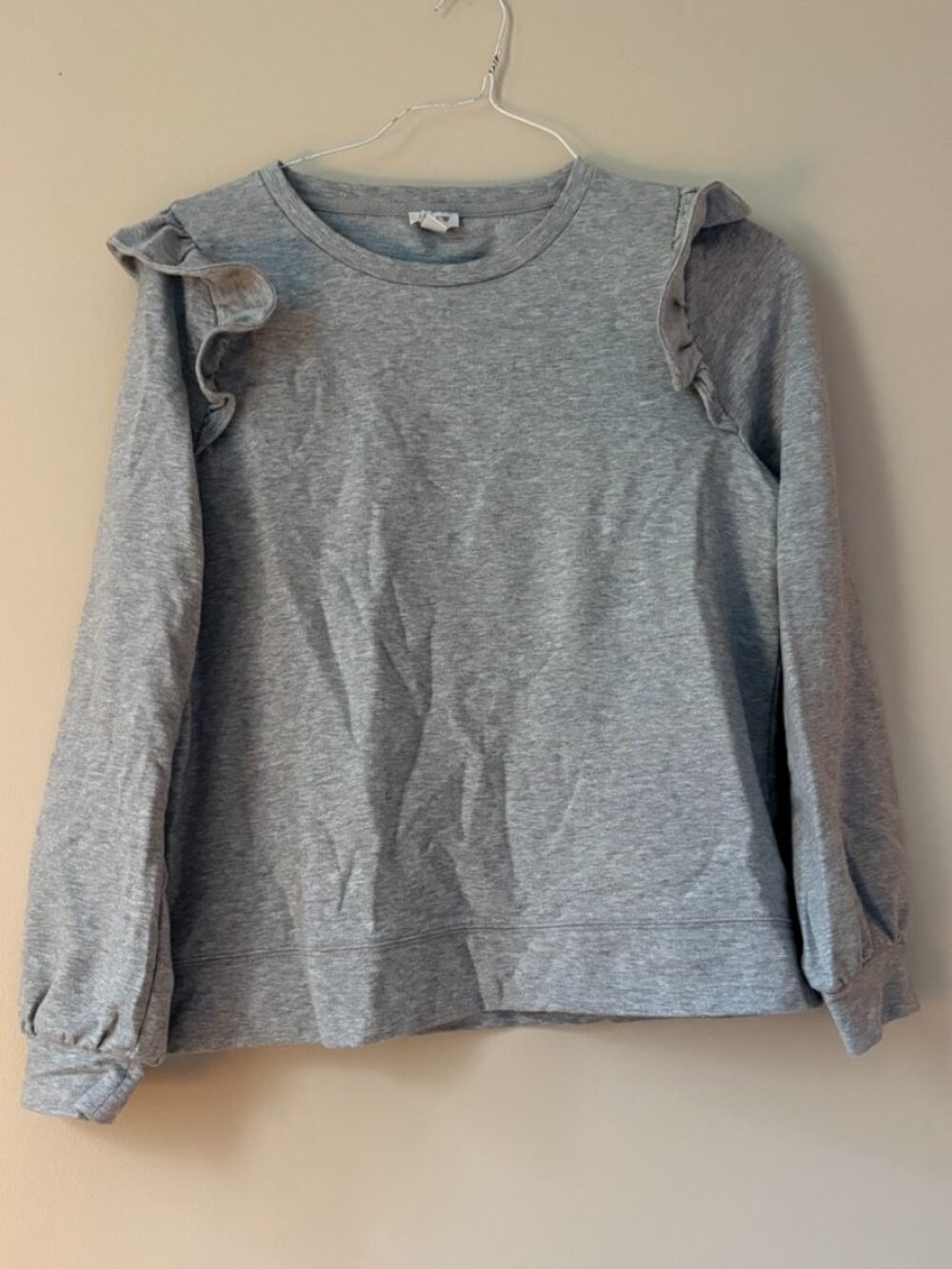 J. Crew Gray Sweatshirt Glitter Size Medium